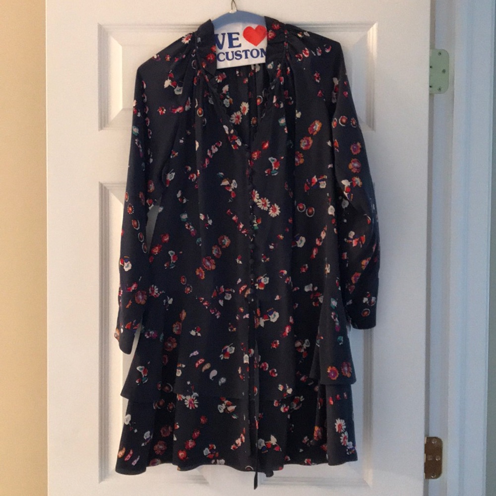 🎉SALE🎉 Rebecca Taylor Navy printed dress